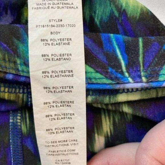 FABLETICS Women's Winn Powerhold Electric 7/8 leggings Blue Size XS - Picture 5 of 5